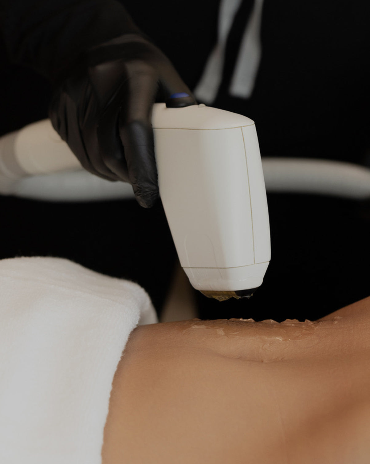 Body treatment being applied to stomach
